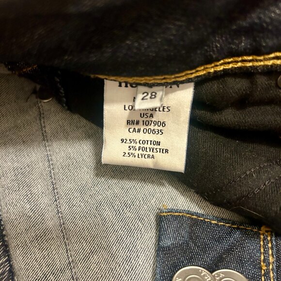 Hudson Jeans jeans, size 28, skinny cut inseam 29.5", stretch, like new - Picture 6 of 6